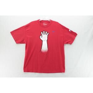 Nike Texas Rangers 2010 MLB T Shirt Men XL Red Double sided Grapphic Deer Head